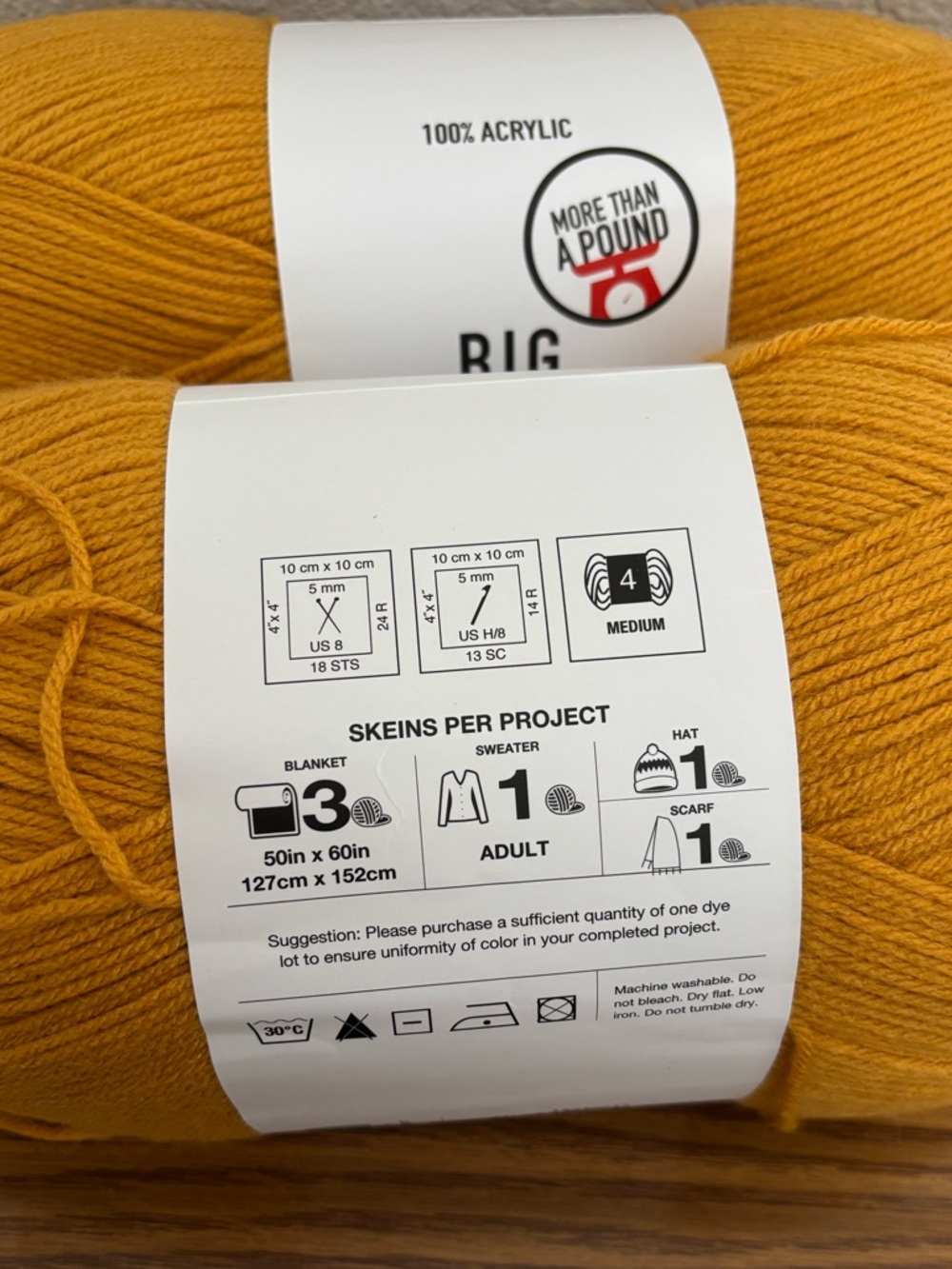 2 NEW Skeins of Big Twist Value Pound + Yarn - Picture 3 of 3